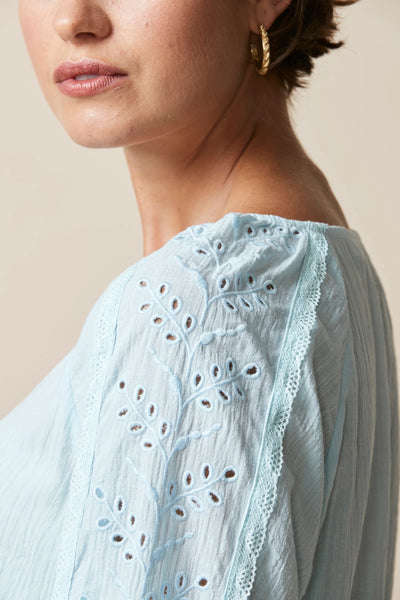 LANIA "Marbella" top - Sky blue! 10-12