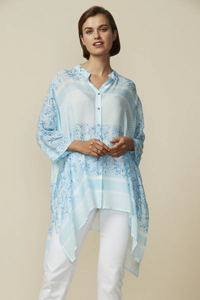 LANIA (LN) "Bloom sheer" viscose shirt! 10-12