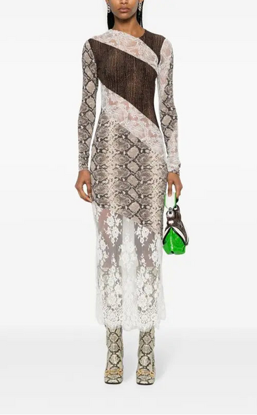 MERINE SERRE (LN) FRA - Floral lace panel midi dress! 10