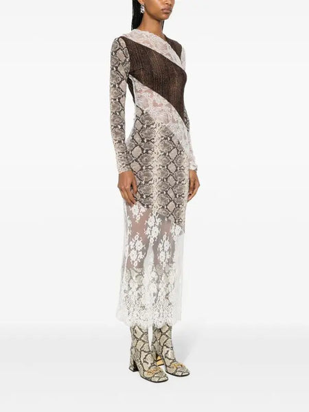 MERINE SERRE (LN) FRA - Floral lace panel midi dress! 10