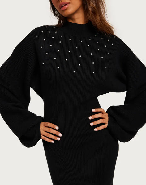 CRĀS (LN) "Clairecras" embellished knit midi dress! 8