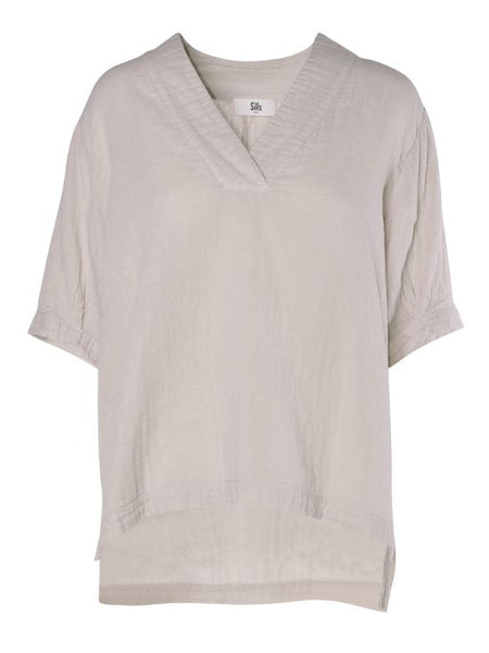 SILLS (NZ) Double gauze organic cotton Cody top - White! 14