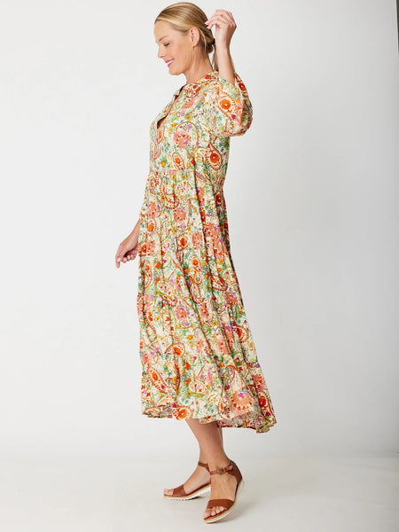 CORDELLA AT - Paisley floral tiered midi dress! 16