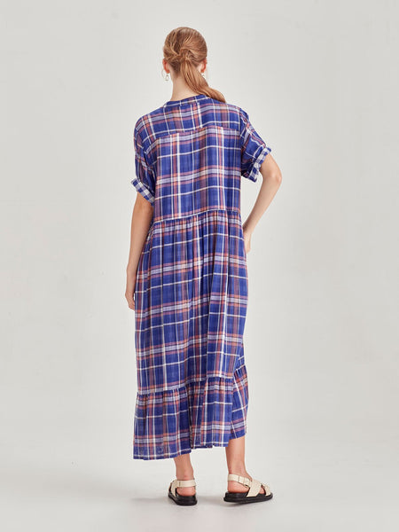 SILLS (NZ) Kesha check maxi shirt dress! 12-14