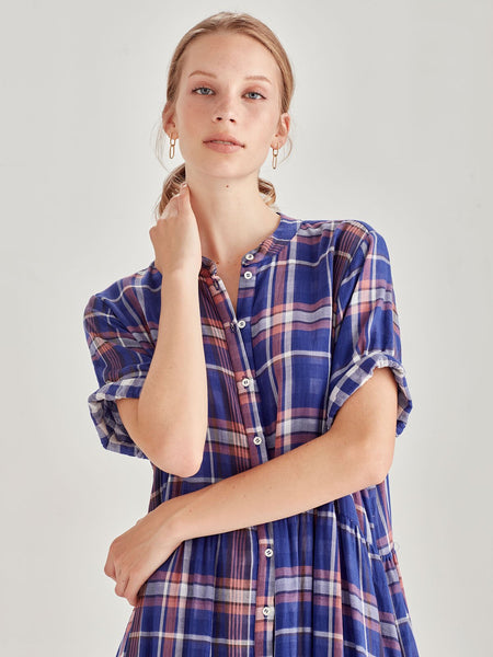 SILLS (NZ) Kesha check maxi shirt dress! 12-14