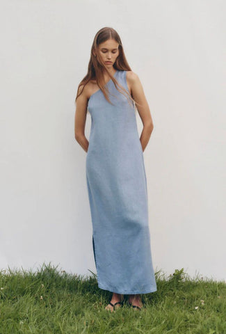 ASSEMBLY LABEL (BN) "Bonnie" Glacial French linen dress! 16