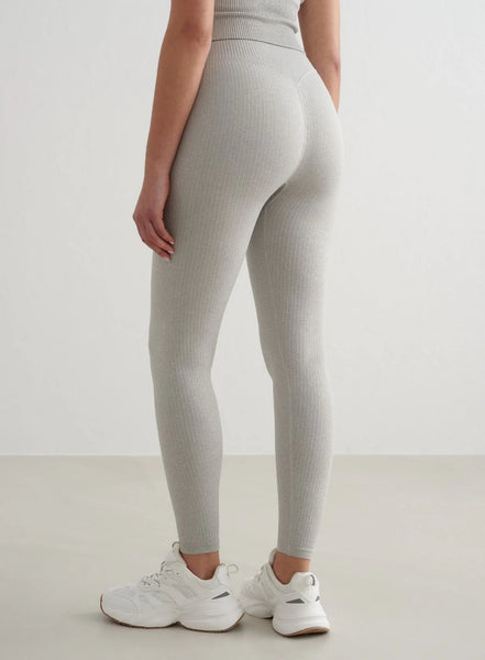 AIMN (BN) "Light grey melange ribbed seamless" tights! 10