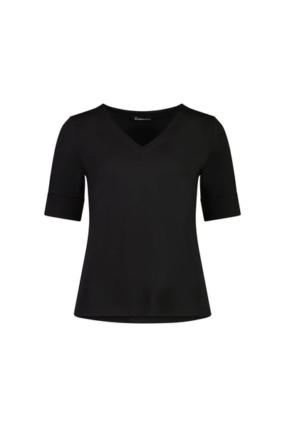 VASSALLI (LN) 'V' neck top - Black! 16
