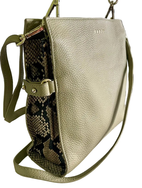 SABEN (LN) Leather Bea python bag - Tussock!
