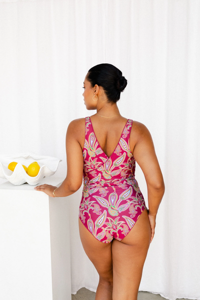 BAIIA (LN) Paisley - Sangria Pink Reversible Swim set! 14