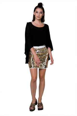 AUGUSTINE (BN) "Rosa" ruffle detail top! 12-14