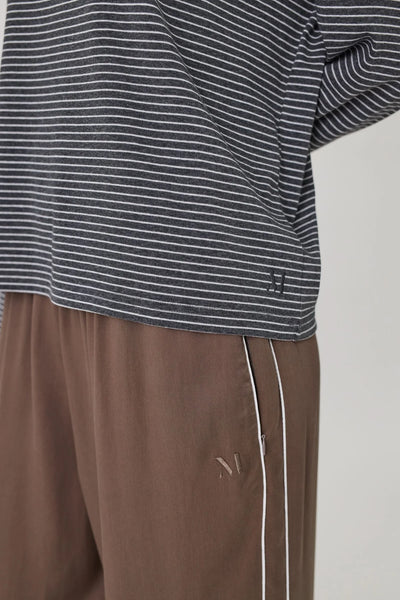 MARLOW (LN) Uno L/S tee - Charcoal stripe! 14