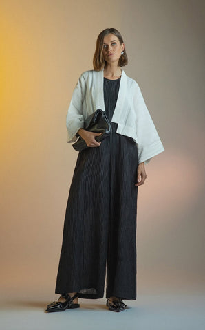 REPERTOIRE (LN) NZ "Molly" textured jumpsuit! 8-12