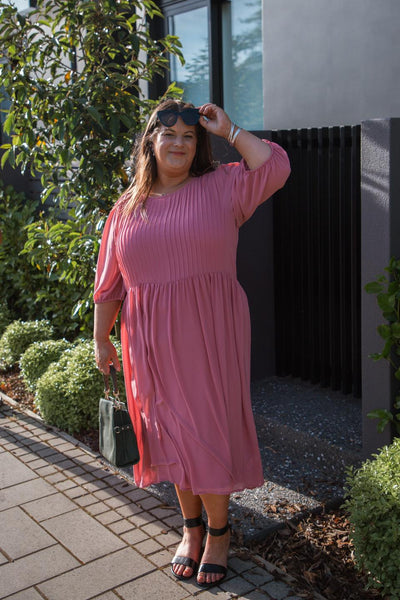 JANE JAMES (LN) Laurel pin-tuck front dress! 12