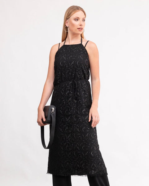 REPERTOIRE (NZ) "Taj" metallic lace wrap dress! 14