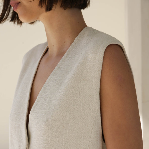 MOOCHI "Accept" linen blend waistcoat! 12