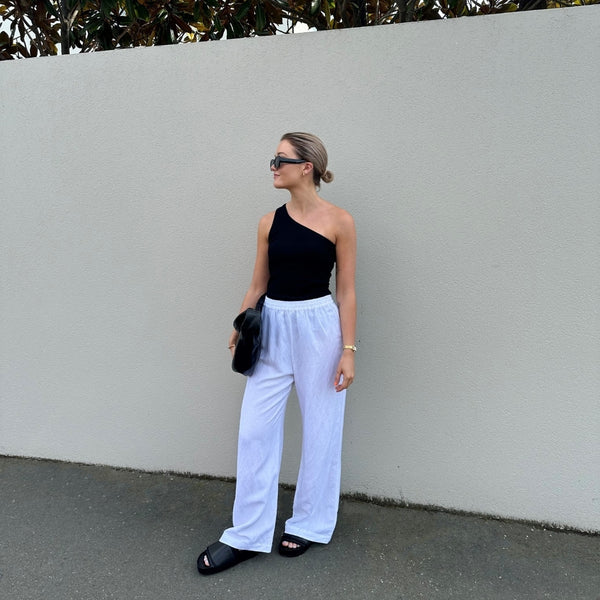 MOOCHI 6&7 (LN) "One shoulder" rib knit tank! 14