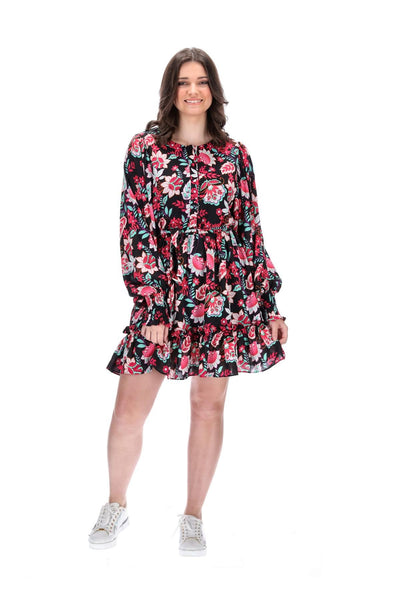 CHARLO "Fair" black floral dress! 12