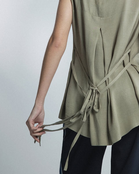 REPERTOIRE (NZ) "Folio" cupro tie back top! 8-10