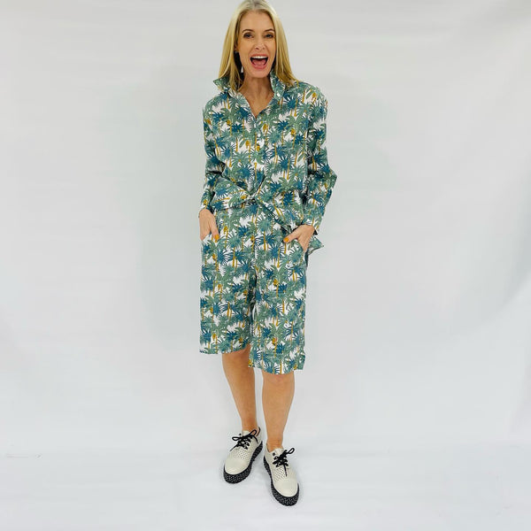 BOUNCE - Banana & coconut tree print short! 10-12