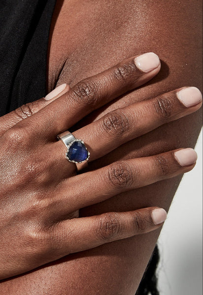 STOLEN - Baby claw onyx heart silver ring!