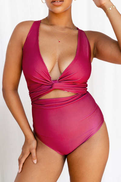 BAIIA (LN) Paisley - Sangria Pink Reversible Swim set! 14