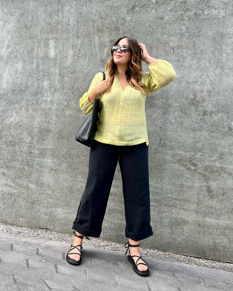 LOUNGE By Repertoire (NZ) "Leon" linen blend crop pant! 14