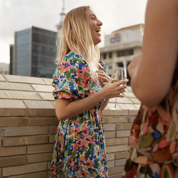 MAX - Watercolour organic cotton dress! 8-10