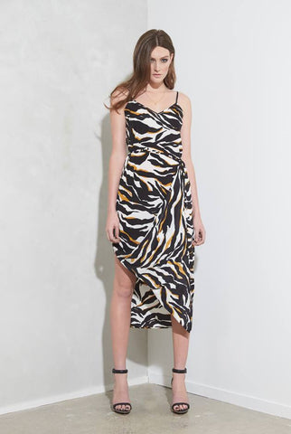 MOOCHI (NZ) Silk lift maxi dress - Animal print! 8