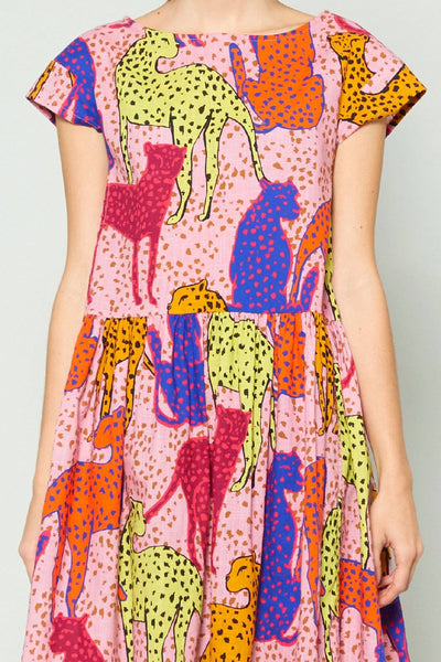 GORMAN "Cheetah beach" organic cotton dress! 10