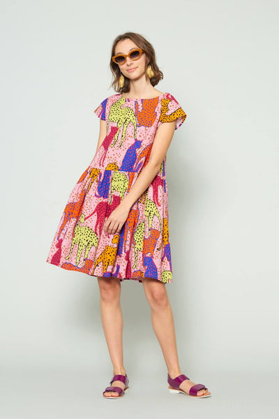 GORMAN "Cheetah beach" organic cotton dress! 10