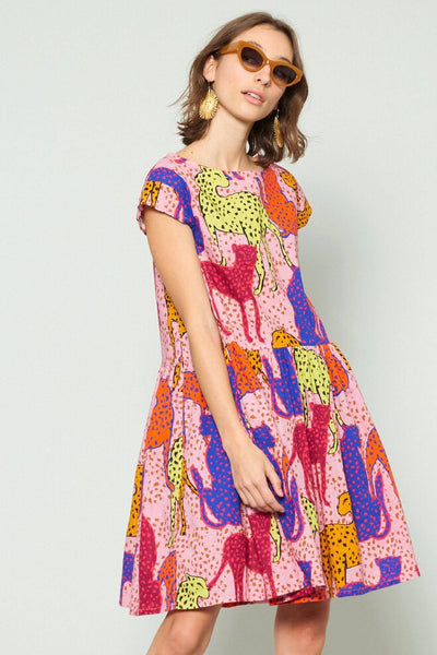 GORMAN "Cheetah beach" organic cotton dress! 10