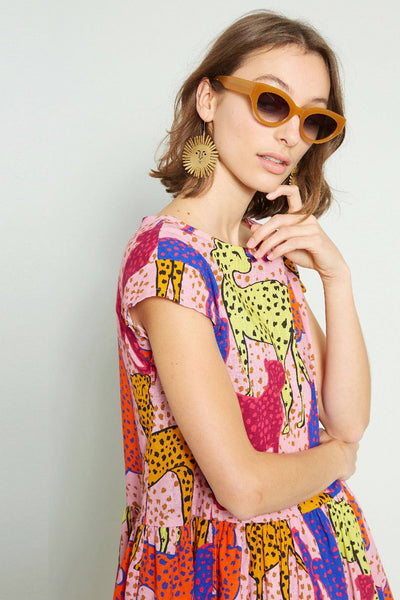 GORMAN "Cheetah beach" organic cotton dress! 10