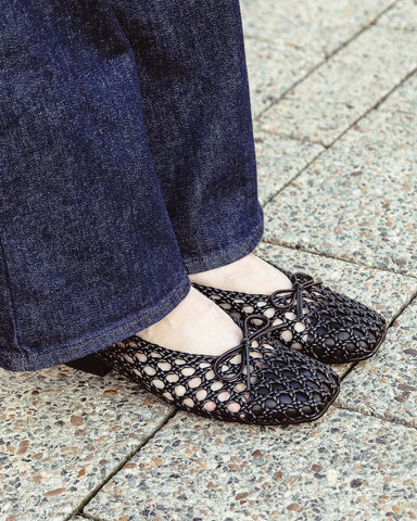 BRESLEY (LN) "Planet" woven ballet flats! 40