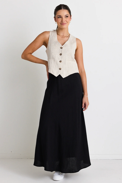 RE:UNION "Lagos" Linen blend maxi skirt! 12