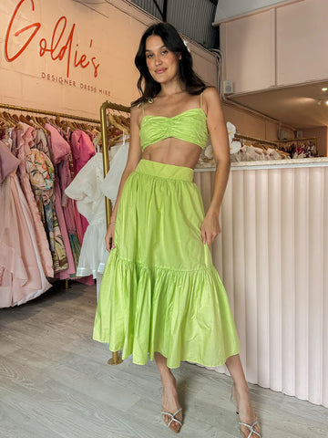 STEELE - Green fields skirt + bustier set! 12