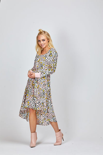 AUGUSTINE - Chloe leopard dip hem dress! 12