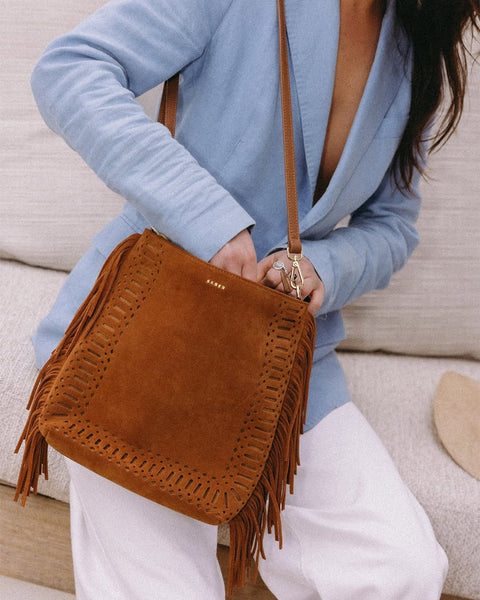 SABEN (LN) Claudette fringe leather crossbody bag!