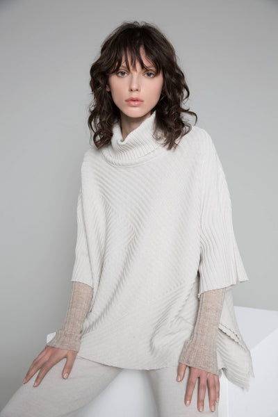 STANDARD ISSUE (NZ) Merino rib knit poncho! 10-14