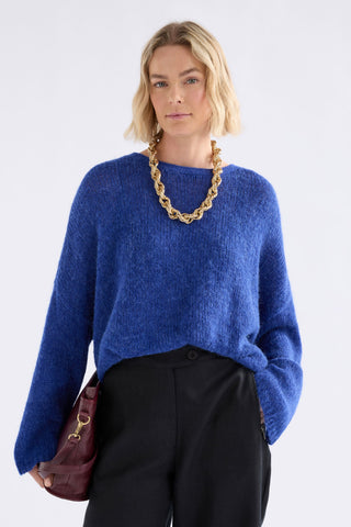 ELK (LN) Agna alpaca + wool sweater - Blue! 10-16