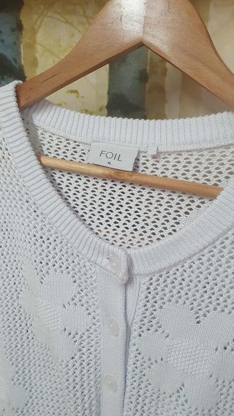 FOIL - Open knit floral cardigan! 16