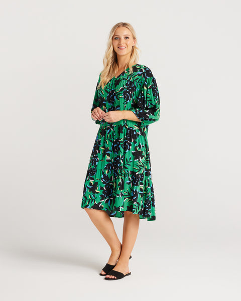 ZAFINA - Vivian dress - Green floral! 14
