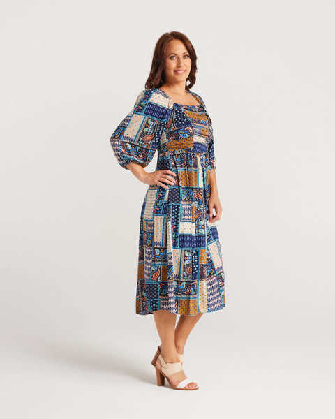ZAFINA (BN) "Delilah" moroccan print midi dress! 14