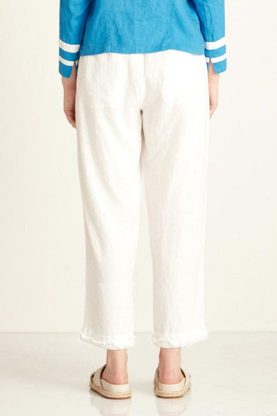 VERGE (LN) Capri linen 7/8th pant - White! 14