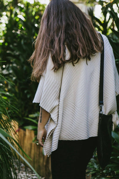 STANDARD ISSUE (NZ) Merino rib knit poncho! 10-14