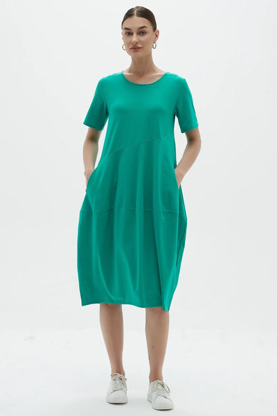 TIRELLI "Short sleeve diagonal seam" dress! 16