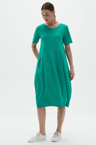 TIRELLI "Short sleeve diagonal seam" dress! 16