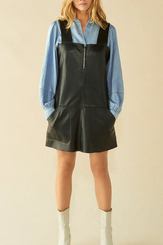 BA&SH (BN) "Couleur" nior lamb leather dress! 12