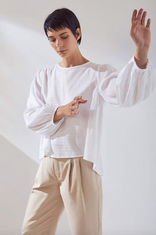 KOWTOW - Painters top -  Waffle cotton! 10-12
