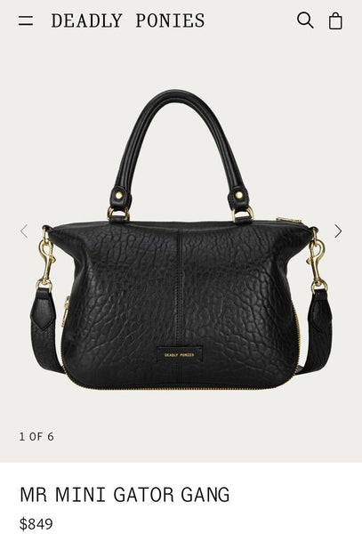 DEADLY PONIES "Mr Mini Gater Gang" leather bag!